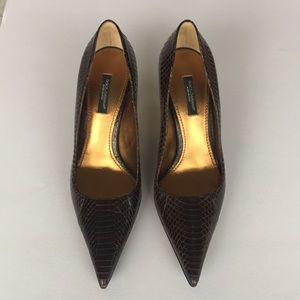 Dolce & Gabbana Brown Snakeskin heels
